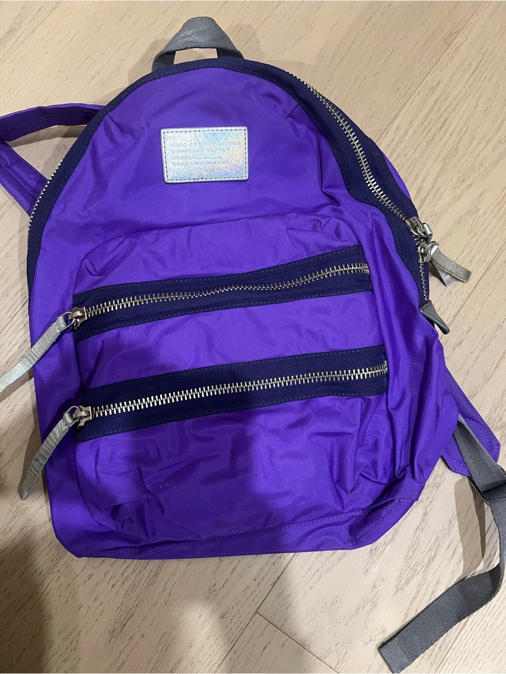 Marc Jacobs  Nylon Backpack with Silver Zippers
